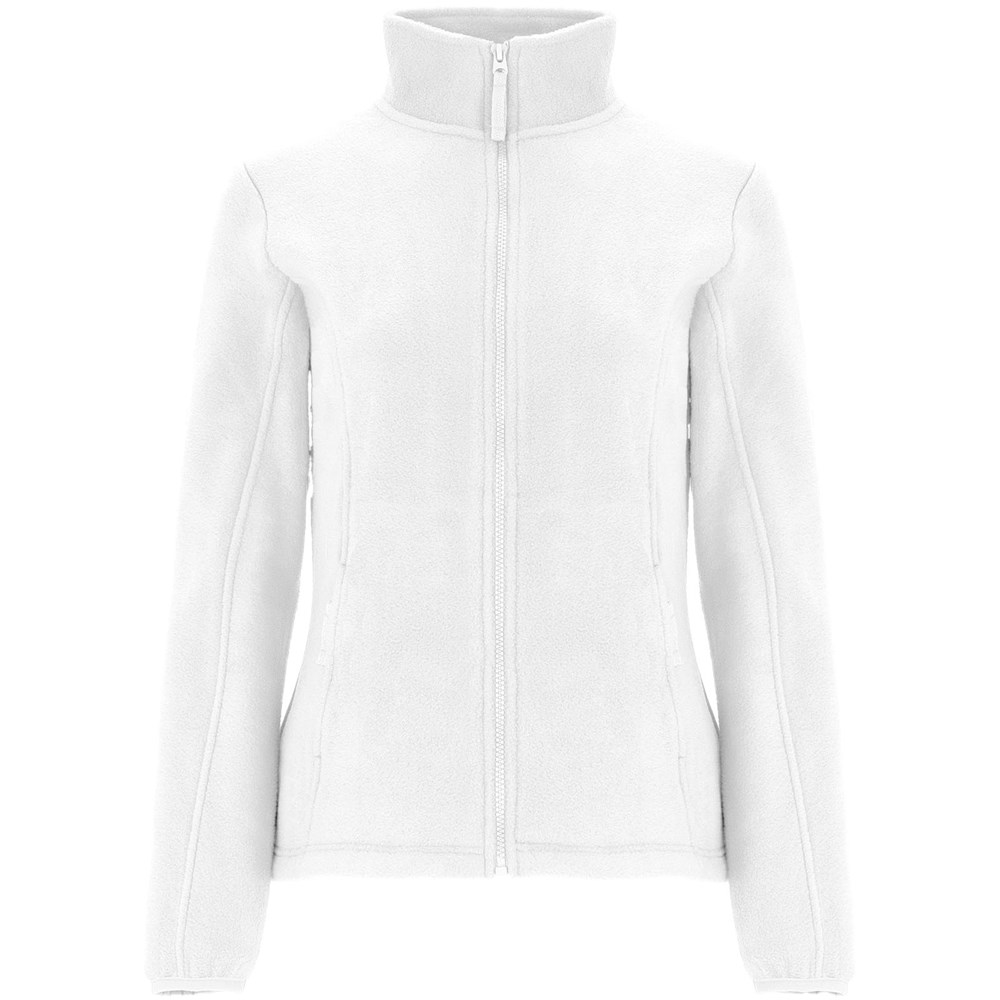 Artic fleece damesjack met volledige rits - Wit