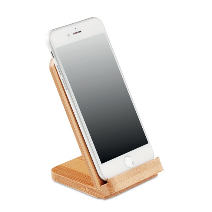 WIRESTAND - Draadloze bamboe oplaadstation