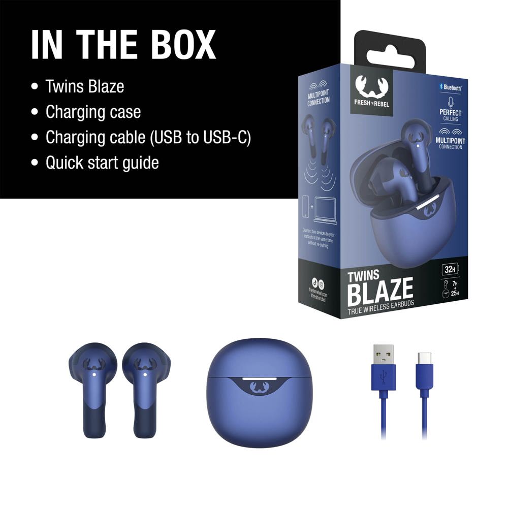 3TW2200 I Fresh 'n Rebel Twins Blaze - True Wireless oordopjes met ENC